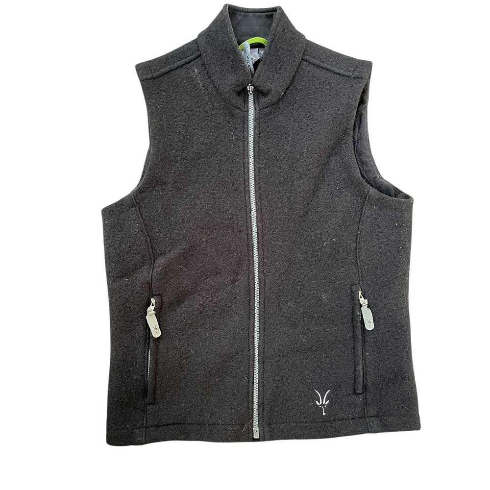 IBEX Women's Wool Vest Full Zip Sleeveless Outdoor Gorpcore, Small S
